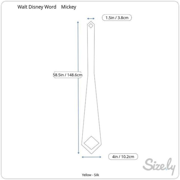 Walt Disney World Tie Yellow Fleur De Lis Silk - Picture 6 of 6